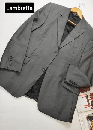 Пиджак мужской серого цвета прямого кроя классический от бренда lambretta xl