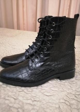 Высокие кожаные женские ботинки берцы manguun 41-42 размер