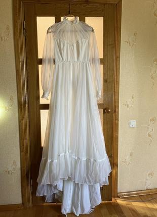 Сукня вінтаж плаття вінтаж весільна на фотосесію випускний раритет історична плаття сарафан англія1 фото