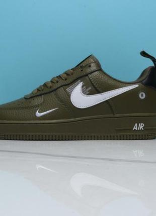 Кросівки чоловічі, жіночі nike air force 1 low utility lv8 khaki "хакі"1 фото