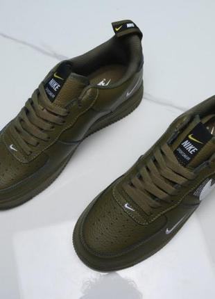 Кросівки чоловічі, жіночі nike air force 1 low utility lv8 khaki "хакі"4 фото