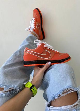 Демисезонные оранжевые кроссовки кеды nike sb dunk “orange lobster” помаранчеві жіночі кросівки nike sb dunk