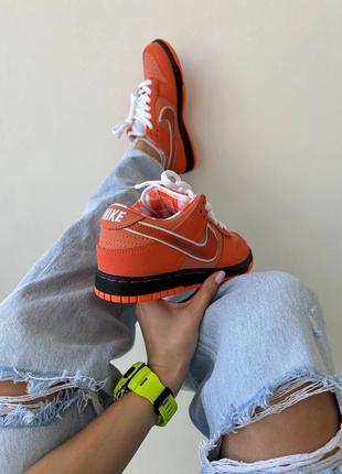 Демисезонное оранжевое кроссовки кеды nike sb dunk "orange lobster” оранжевые женские кроссовки nike sb dunk9 фото