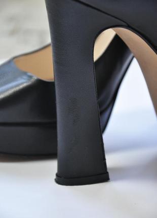 Элегантные чёрные туфли от итальянской фирмы poletto verno cuoio.8 фото