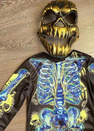 Карнавальный костюм скелет кощей 3 4 года на хеловин4 фото