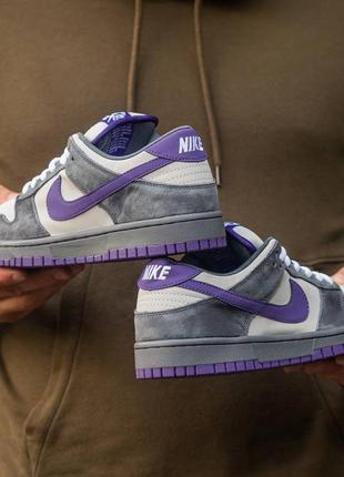 Кроссовки найк мужские nike sb dunk low grey purple, мужские кроссовки найк датк, кроссовки мужские весна-осень9 фото