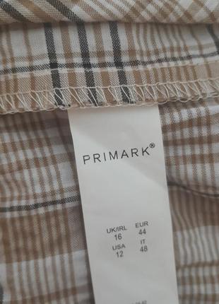 Легкая юбка с оборкой в клетку primark8 фото