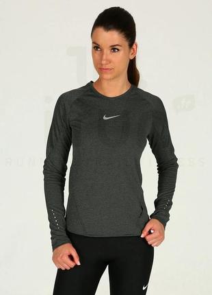 Легкая беговая кофта лонгслив nike running aeroreact