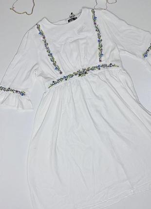 Сукня міді з вишивкою3 фото