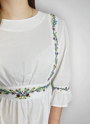 Сукня міді з вишивкою6 фото