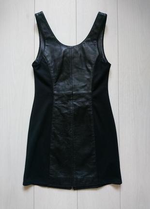 Кожаное платье сарафан first genuine leather2 фото