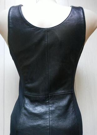 Кожаное платье сарафан first genuine leather9 фото