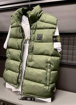 Жилетка stone island 💙💚3 фото