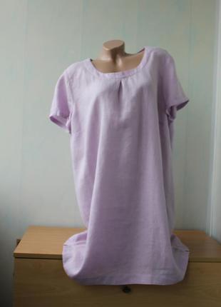 Лавандовое льняное платье gerry weber , лен3 фото