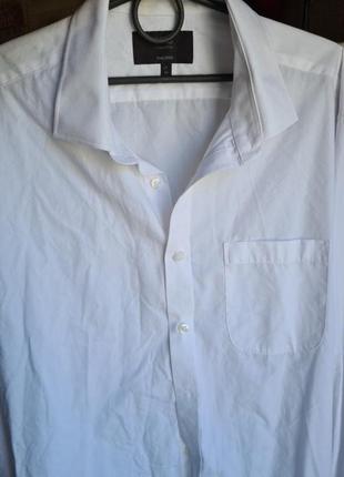 Рубашка белая базовая с мужского плеча6 фото