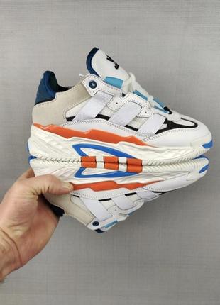 Кроссовки адедас adidas niteball white&amp;blue4 фото