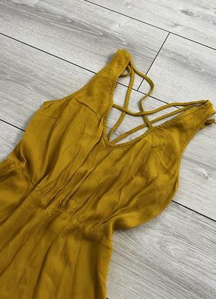 Платье легкое летнее горчичное