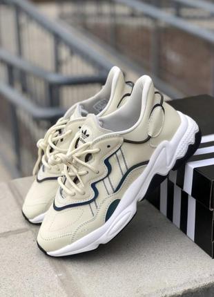 Кроссовки женские adidas ozweego milk white3 фото