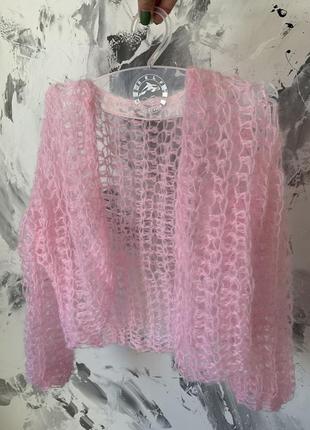 Вязаний кардиган хмарка з мохеру