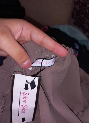 Новая бежевая юбка миди с накладными карманами 48 размер5 фото