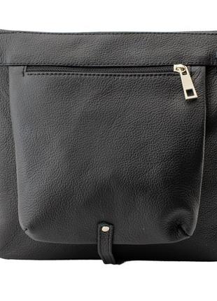 Практичная женская сумка mb collection 3-034 кожаная, черный2 фото