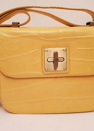 Diskins&jones💍! англія🇬🇧! суперроскошная 💣 ефектна шкіряна сумка 👜 жовтий nude2 фото