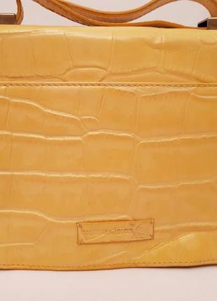 Diskins&jones💍! англія🇬🇧! суперроскошная 💣 ефектна шкіряна сумка 👜 жовтий nude3 фото