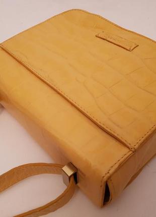 Diskins&jones💍! англія🇬🇧! суперроскошная 💣 ефектна шкіряна сумка 👜 жовтий nude5 фото