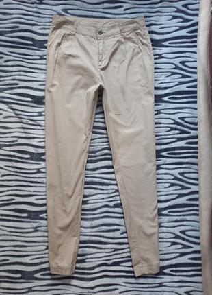 Брендовые коттоновые штаны брюки с высокой талией vila, l pазмер.