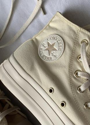 Кеди конверси converse chuck taylor all star lift platform tonal gold2 фото