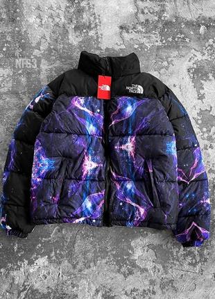 Мужской унисекс пуховик The North Face с принтом качественного материала, стильный и удобный пуховик на каждый день
