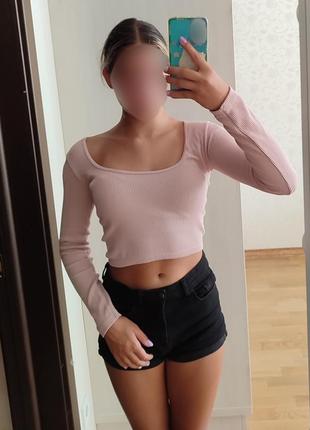 Рожевий топ в рубчик 🌸🩷