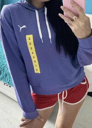 Кофта фиолетовая с капюшоном puma