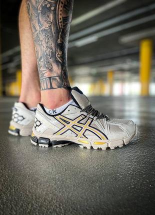 Мужские кроссовки asics gel kahana 8 beige gold black1 фото