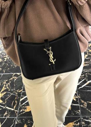 Сумка на плече yves saint laurent hobo black