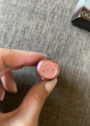 Губна помада shiseido shimmering lipstick rouge irise nosl15, оригінал.3 фото