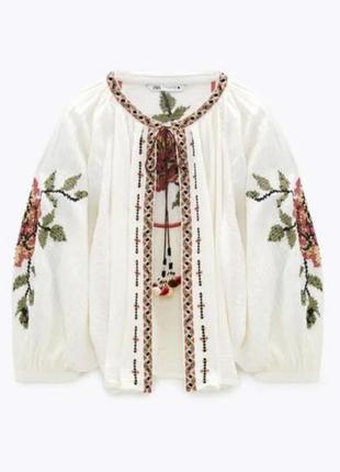 Блуза вышиванка от zara