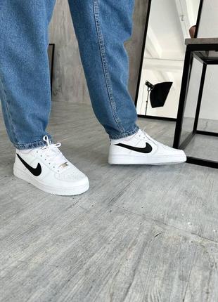 Кроссовки nike air force white black3 фото