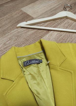 Желтый стрейчевый пиджак жакет хб2 фото