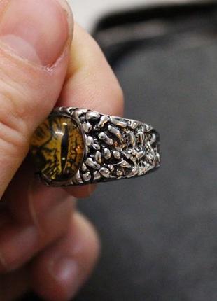 Крутое кольцо рок готика глаз унисекс перстень для мужчин5 фото