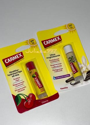 Carmex lip balm cherry vanilla бальзам для губ