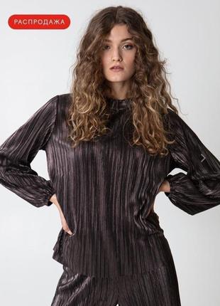 Жіноча плісирована блузка великого розміру 54-582 фото