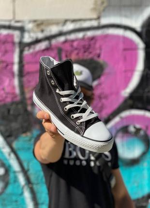 Кеди converse chuck taylor all star hi black man1 фото