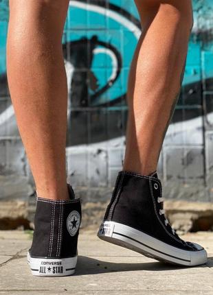 Кеди converse chuck taylor all star hi black man10 фото