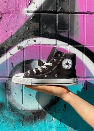 Кеди converse chuck taylor all star hi black man9 фото