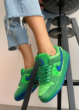 Nike sb dunk low green (36рр - 45рр) кроссовки найк данк зеленые, кроссовки женские, кроссовки мужские, кроссовки жеэнкие найк