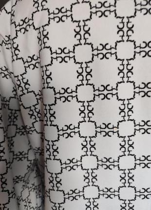 Стильный бело- черный пиджак принт в стиле gucci батал7 фото