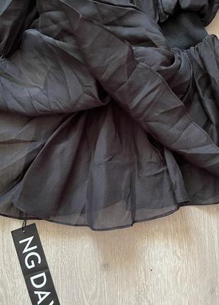 Новая черная объемная блузка