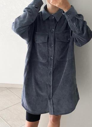 Вельветова сорочка oversize