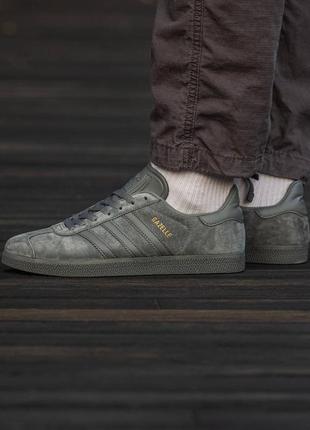 Мужские кроссовки адидас газель adidas gazelle grey, кроссовки адедас мужские, кроссовки мужские мужские адидас, кроссовки серые2 фото